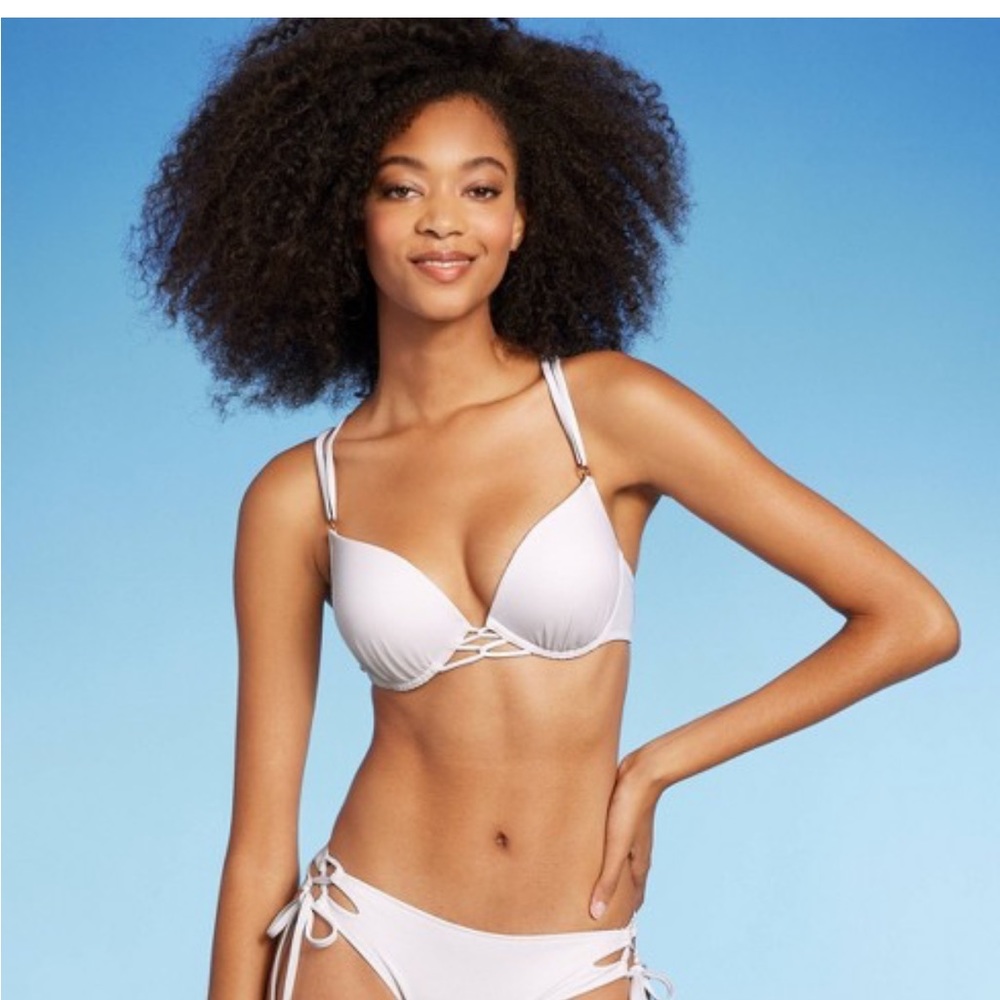 Shade Shore white push up bra for swim size 38D new